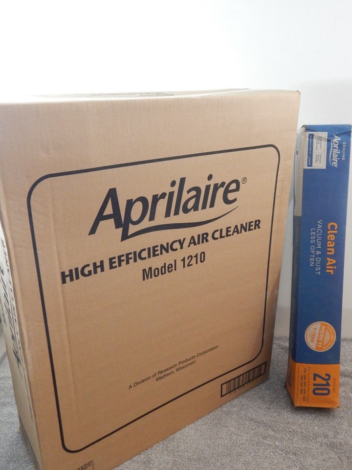 Aprilaire 1210 Whole-House HE Air Cleaner Rack w/ Air Filter+Extra ...