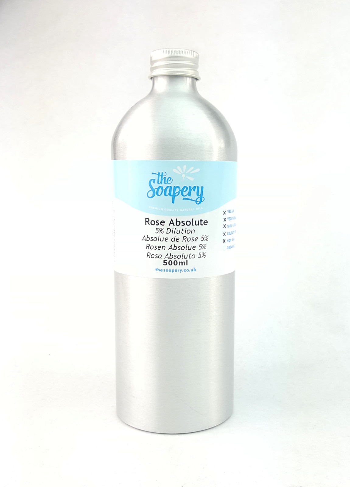 Rose Absolute Essential Oil 5% Dilution 500ml Natural Aromatherapy