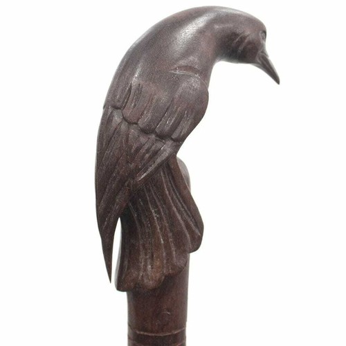 Dengers Bird Hand handle Carved Top Cane Wooden Cane Walking Stick Vintage Gifts - Picture 5 of 12