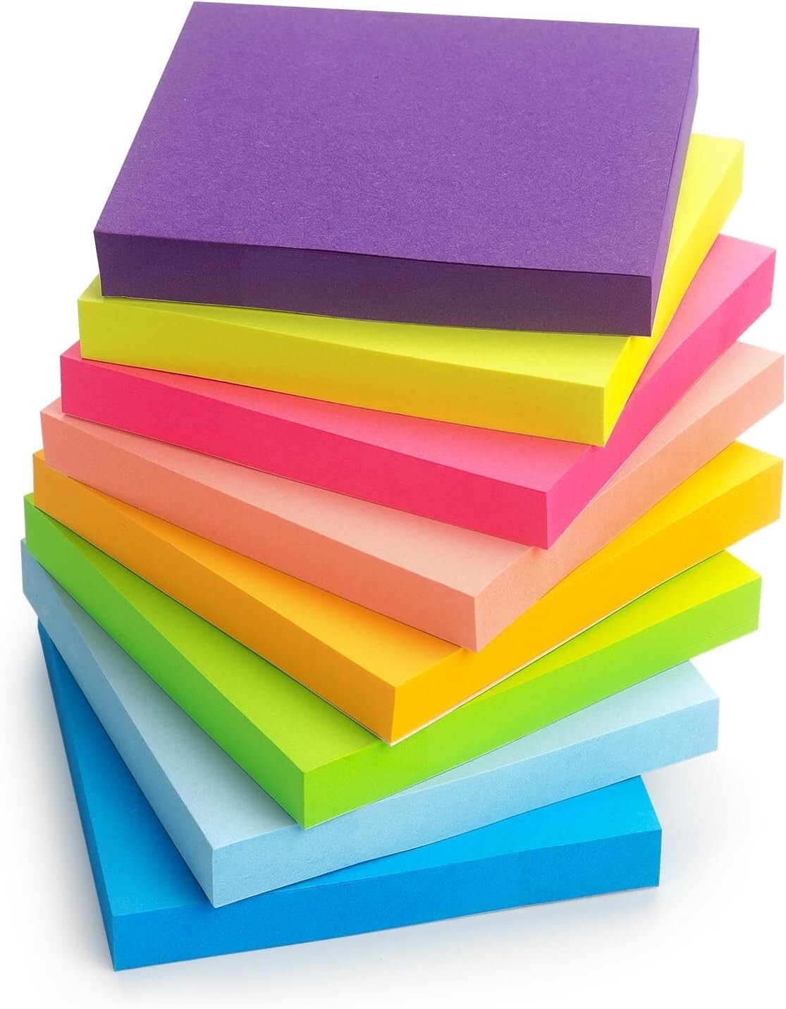 Sticky Notes 3x3 inch Bright Colors Self-Stick Pads 8 Pads/Pack 85 Sheets/Pad-image