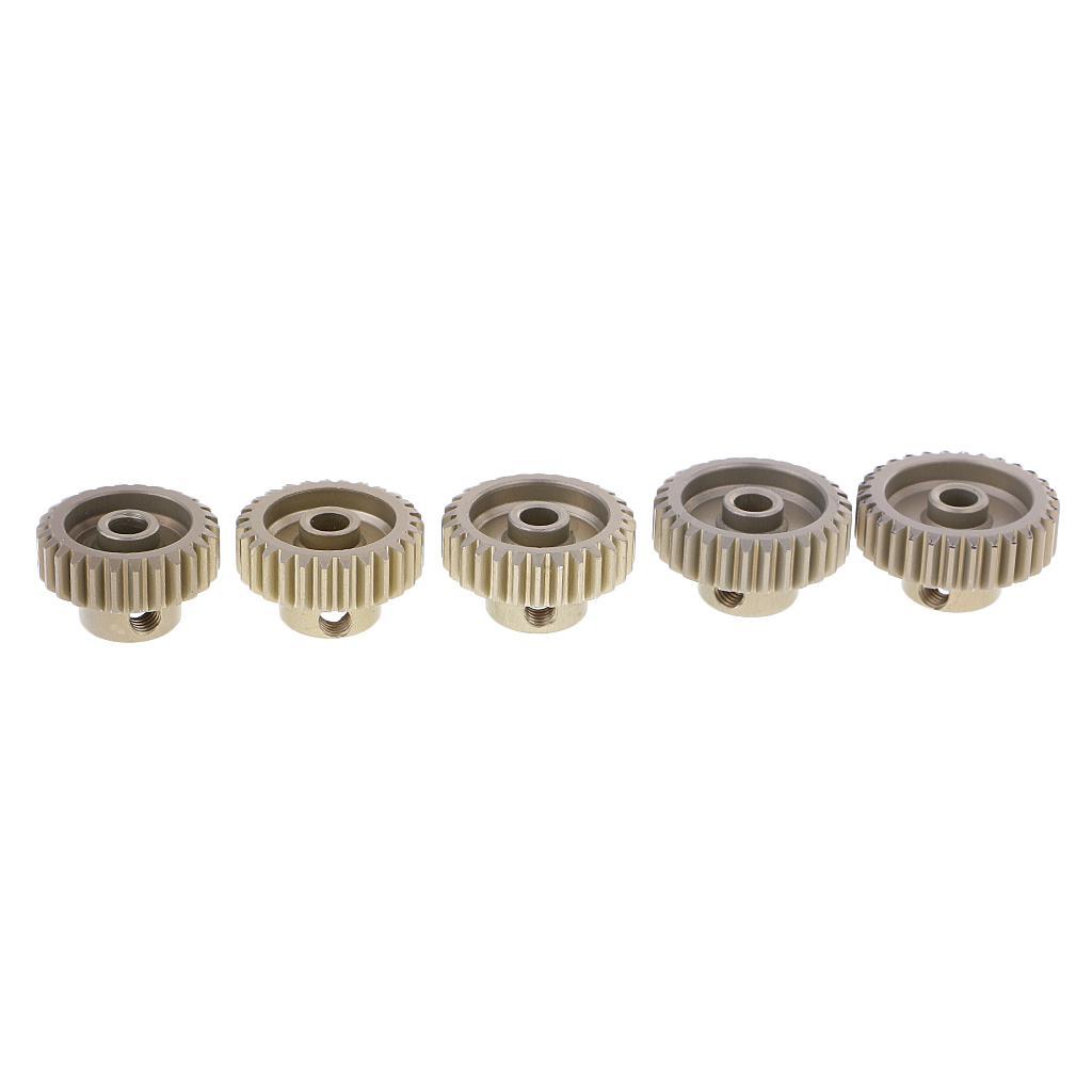 QUARKZMAN RC Motor Ritzel Set – 4 Stück, 48DP, 3,175 Mm Schaft, 25T-28T, Aluminium 7075 Für 1/10 & 1/12 Modelle