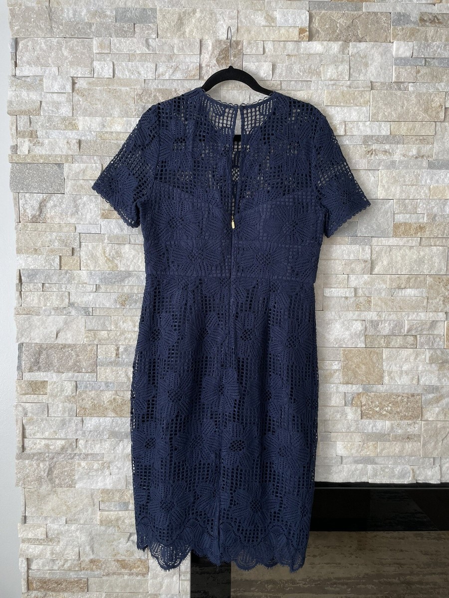 trina turk navy lace dress Trina Turk Sz 0 Lace Dress. Navy Blue