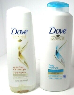 Dove Daily Moisture Shampoo 4 Oz Anti Frizz Oil Therapy Conditioner 12 Oz Ebay