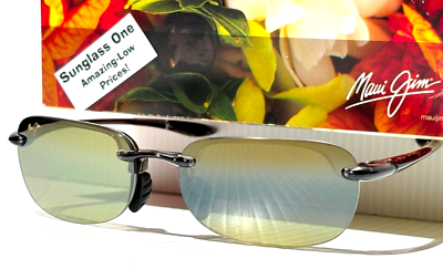 #ad #ad NEW Maui Jim SANDY BEACH Smoke Grey POLARIZED Maui HT Lens Sunglass HT408N 11 $152.88