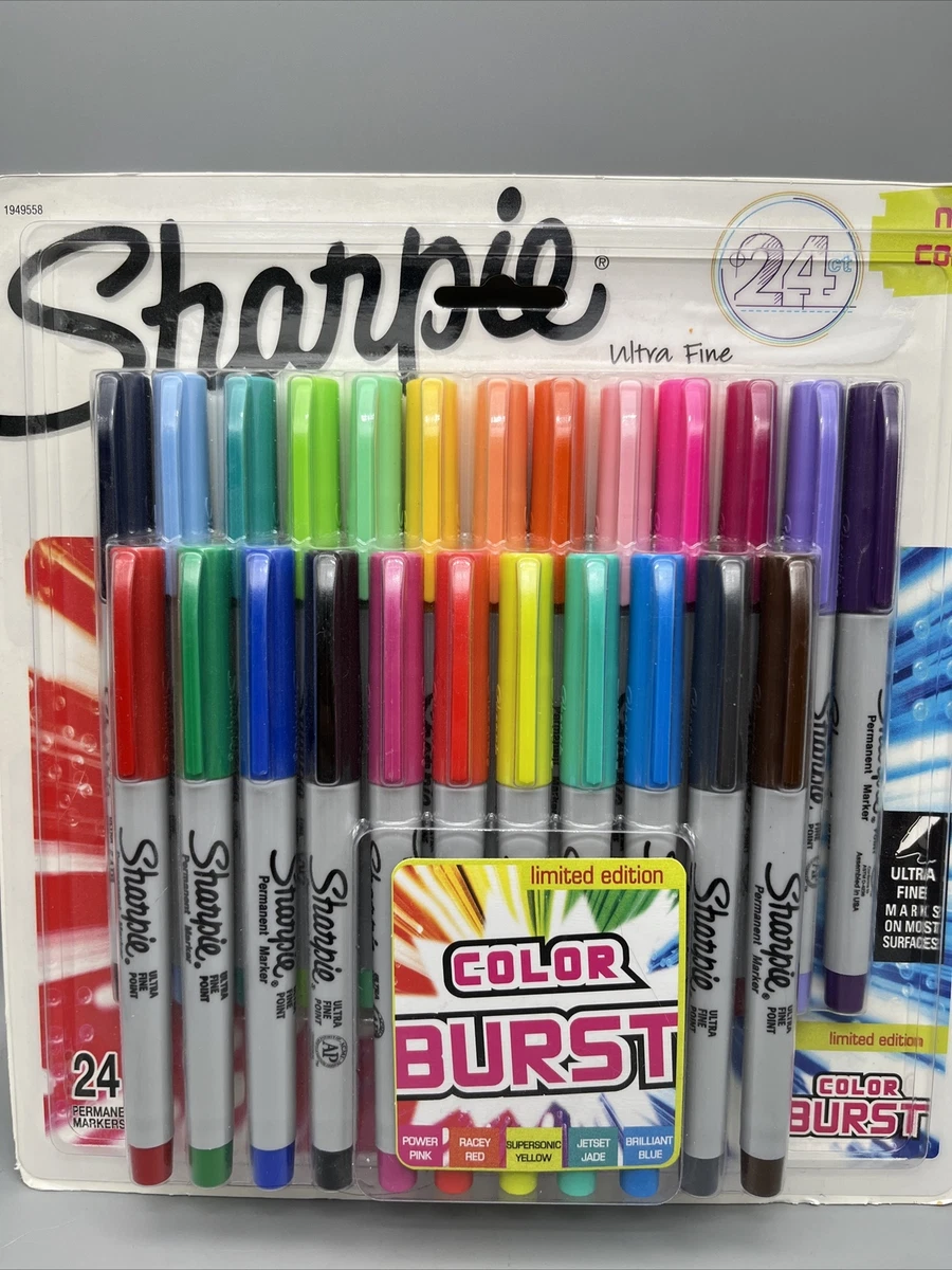 Sharpie Permanent Marker, Fine and Ultra Fine Point, Assorted Colors, Limited Edition, Set of 24