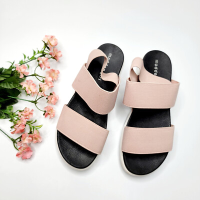 Madden Girl Size Pink Platform Elastic Sandals Wedge