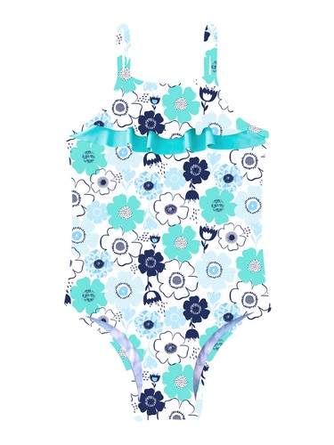 Girls One Piece Swimsuit Criss Cross Back Swimwear Printed Swim Bathing Suit - Picture 54 of 90