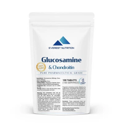 GLUCOSAMINE 500mg & CHONDROITIN 500mg TABLETS JOINTS & BONES REGENERATION