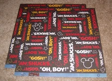 Disney EK Success Mickey Phrases 12x12 Scrapbook Papers (2)