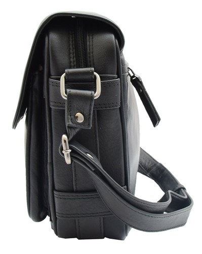 Womens Real Leather Crossbody Messenger Bag Flap Over Organiser Satchel Grove - Picture 7 of 32