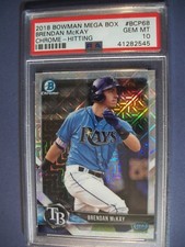 BRENDAN MCKAY 2018 Bowman Chrome Mega Box Refractor BCP68 PSA GEM MINT 10 Rays