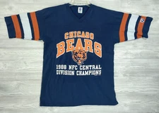 Vintage NFL Chicago Bears Shirt Large 1988 NFC Central Division Champions Logo 7