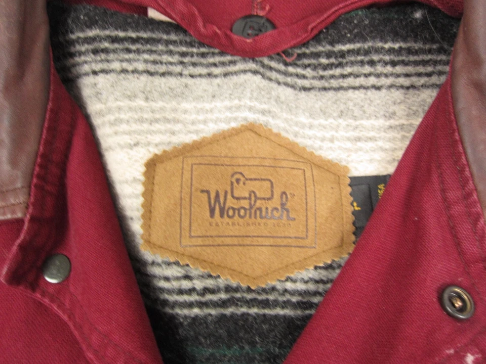 Vintage Woolrich Jacket Mens Large Red Barn Chore Blanket Lined Wool Made in USA - Image 3 of 4