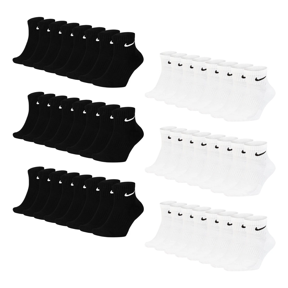 12 Paar NIKE Herren Trainingssocken Quarter Everyday Cushioned Ankle Socks