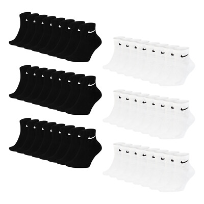 12 Paar NIKE Herren Trainingssocken Quarter Everyday Cushioned Ankle Socks
