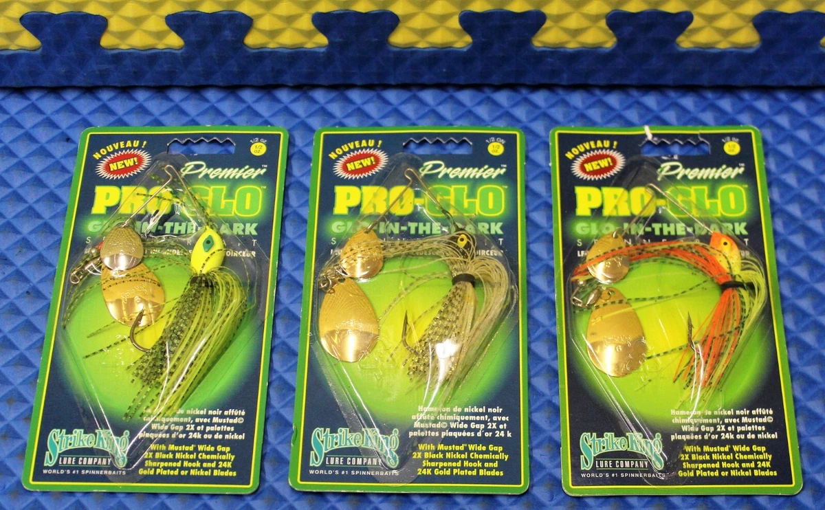 Strike King Mini Pro-Buzz Vintage Buzzbait Fishing Lures Lot of 3 1/4oz