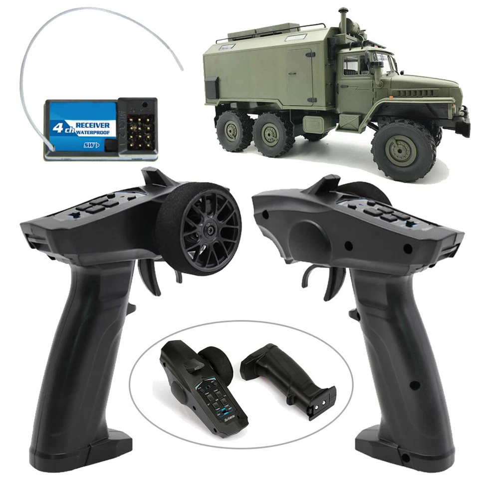 2.4GHz Plastic Black Remote Control For 1/10 RC Rock Crawler Car WPL Axial SCX10 - Image 3 of 4