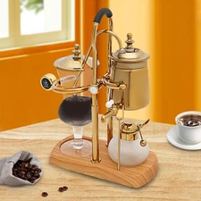 15OZ Royal Belgian Belgium Balance Syphon Coffee Maker Siphon Brewer Golden HOT