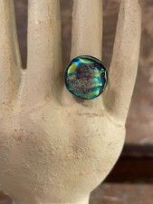 Gorgeous Glass Art Ring from the Renaissance Fair Size 7 but adjustable 