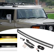 52'' Strobe LED Light Bar+Roof Mount+Wire (4 Modes) for 07-14 Toyota FJ Cruiser