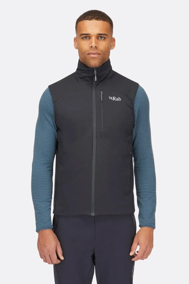 Auténtico chaleco chaleco de trekking Primaloft aislado negro RAB Xenair para hombre - XL