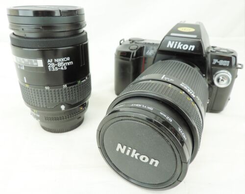 Vintage 1988-1991 Nikon F-801 35mm SLR Film Camera With Two Nikon Zoom Lenses - Picture 1 of 24
