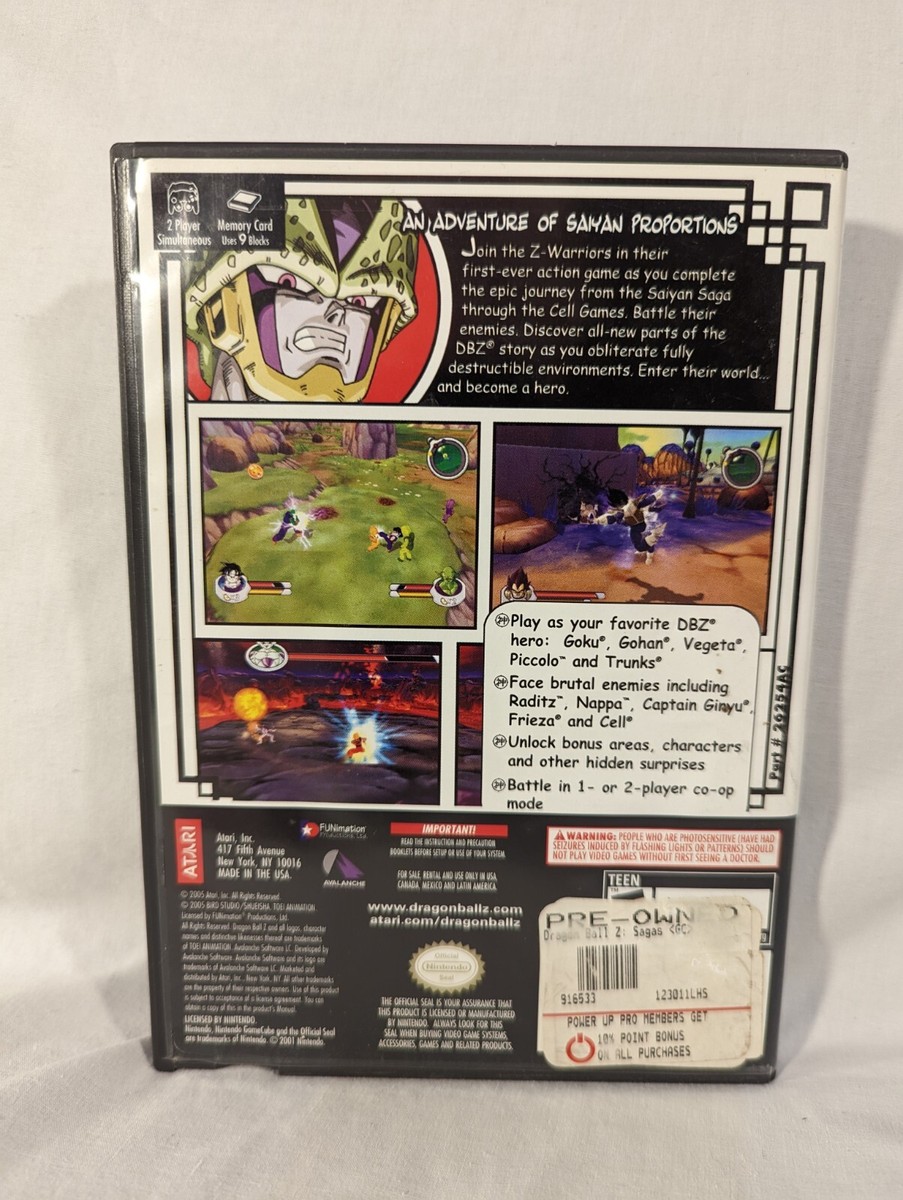 Dragon Ball Z Sagas Nintendo Gamecube - Complete with Disc, Manual