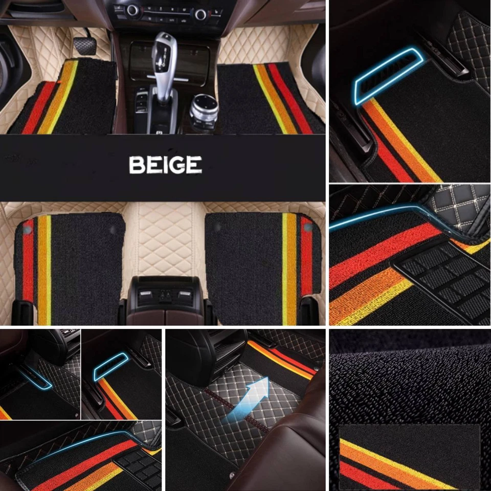 For BMW M1 M2 M3 M4 M5 M6 Car Floor Mat Custom Auto Carpets Rugs All Weather Foto 4 de 4