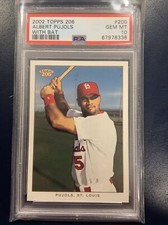 ALBERT PUJOLS 2002 Topps 206 With Bat 200 200C T206 Cardinals 2nd Year Base Card