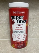 BELLWAY SUPER FIBER + FRUIT PSYLLIUM SUPPLEMENT RASPBERRY LEMON 8.3 OZ EXP 06/26