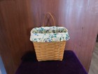 Longaberger Tall Key Mail Leather Strap Wall Hanging 9.5†Woven Basket 2000