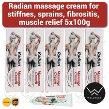 Radian Massage Cream for Instant Relief, Fast-Acting Muscle Essential Oils -5LOT