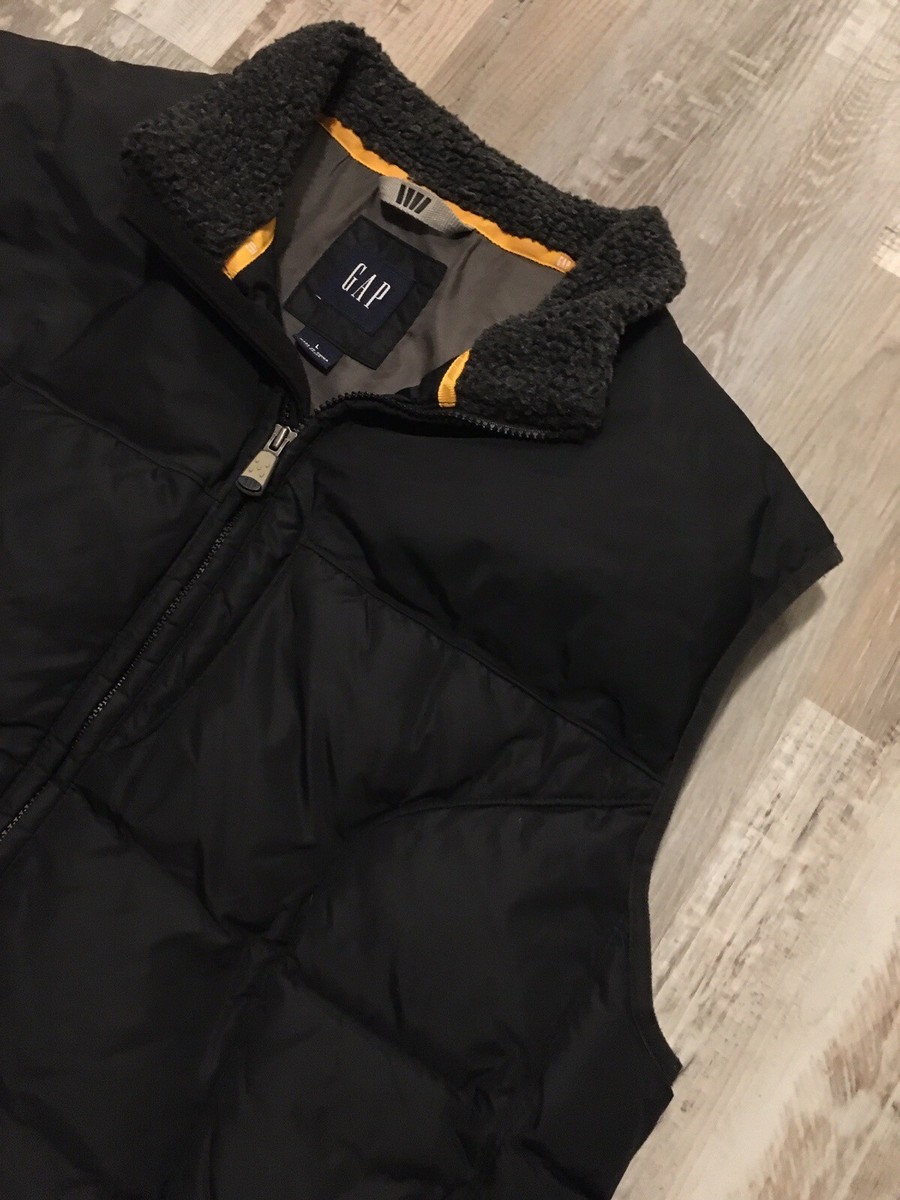 old gap black down vest 在原みゆ紀 Gap Men's Black Puffer Quilted Down Vest Full Zip Large