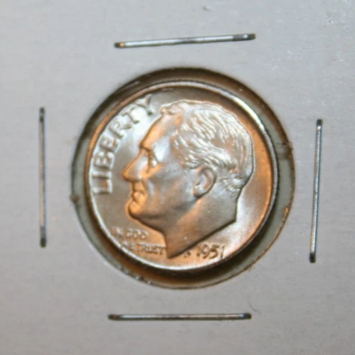 Uncirculated 1951-D Denver Mint Silver Roosevelt Dime