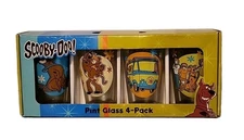 Scooby-Doo 16 oz Pint Glass 4 Pack Special Edition Collector's 2011 New in Box 