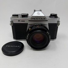 Asahi Pentax K1000 35mm Film Camera SMC Pentax A 1:2 50mm Lens Silver Black