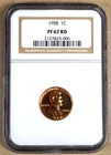 1958 PROOF LINCOLN WHEAT CENT NGC PF67RD 825006