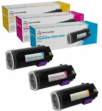 LD Toner Replacement for Xerox VersaLink C600 C605 High Yield (C. M, Y, 3-Pack)