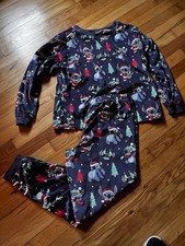 Disney Stitch Christmas 2 Piece Pajamas Very Soft Women's Size M