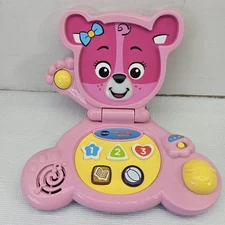 Vtech Brilliant Baby Kids Laptop Pink Bear Interactive Learning Toy Toddler