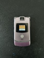 Motorola RAZR V3m - Pink  Silver Verizon Very Rare Cellular Flip Phone Parts