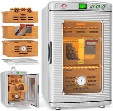 Cigar Humidor Cabinet, 25L Electric Thermostatic LED Cigar Humidor for 160-200 C