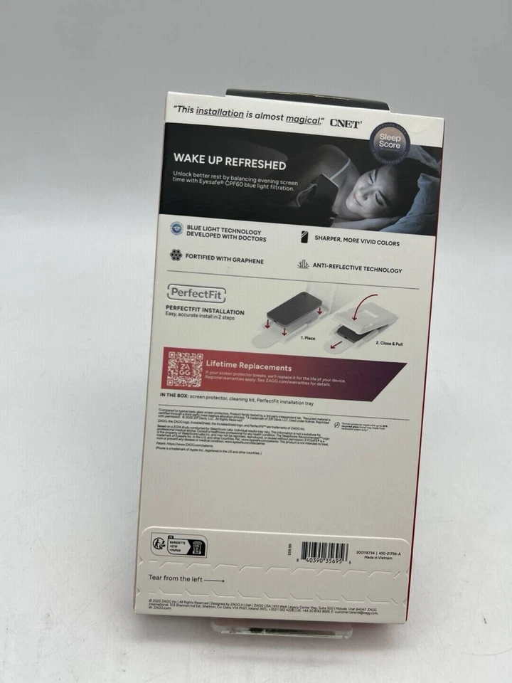 ZAGG - XTR5 Blue Light Glass Screen Protector for Apple iPhone 17 Pro Max- Clear - Image 2 of 2