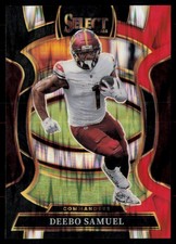 Deebo Samuel 2025 Panini Select #87 Black and Red Prizm Shock
