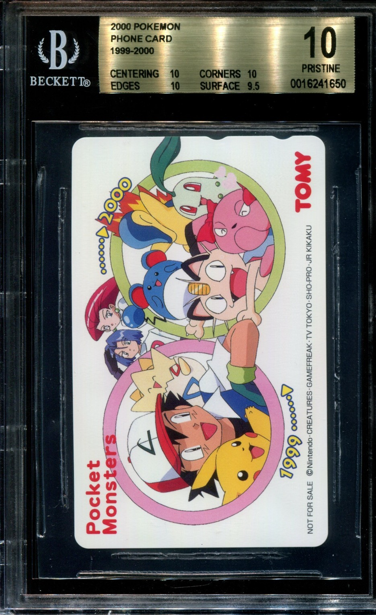 BGS 10 Pokemon Phone Card Telephone Japan Japanese Tomy Team