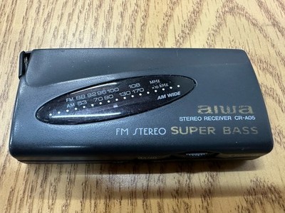 Aiwa Cr-A05 Am/Fm Stereo Pocket Radio Super Bass Working Product