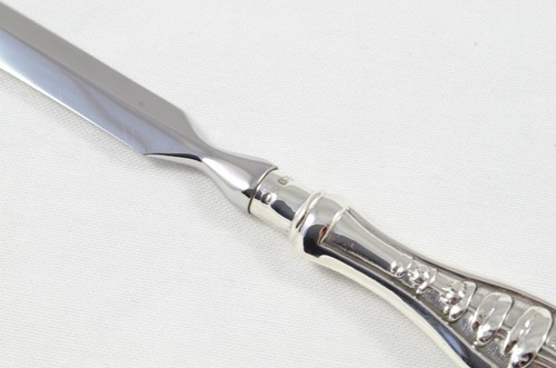 Antique Birmingham Solid Silver Handle Letter Opener Beaulieu Pattern 1888 - Picture 4 of 6