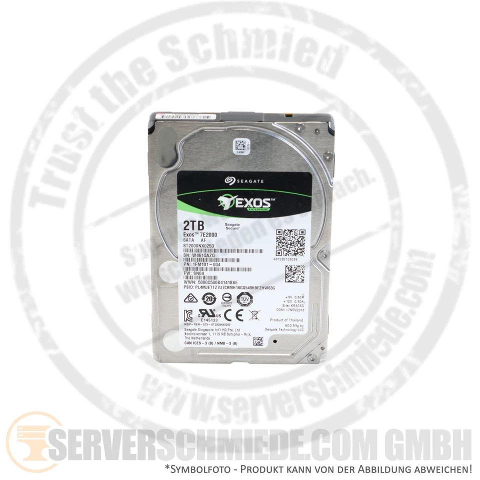 2TB 7,2k 2,5" SFF Seagate Exos 7E2000 SATA HDD Festplatte ST2000NX0253 - Bild 3 von 3