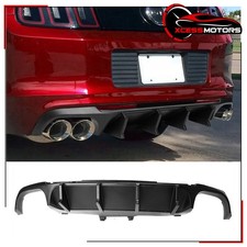 Fits 13-14 Ford Mustang V6 Gt Rear Diffuser Carbon Fiber Print W V1 Style Fin