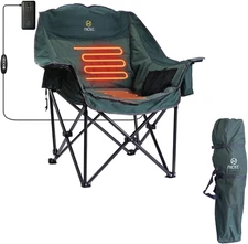 Nice C Heated Camping Chairs with Battery, Outdoor Heated Sports Chair, Oversize
